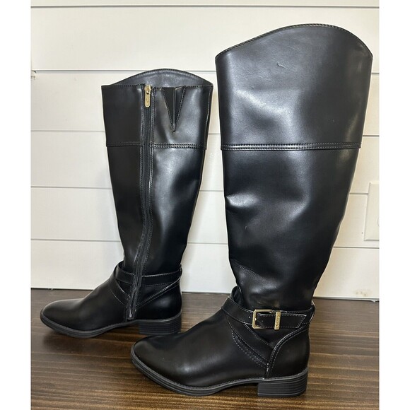 SAM EDELMAN CIRCUS Tall Black Leather Riding Boots Women's SIZE‎ 7 - Picture 1 of 13